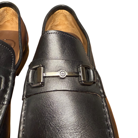 PETER MILLAR Crown Men's 11M Leather Horse Bit Loafer Black Casual Shoes Brazil - Picture 9 of 14